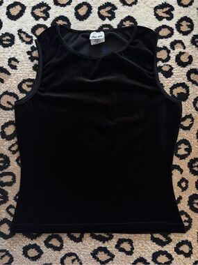 Vintage 90s Black Velvet Tank Top
